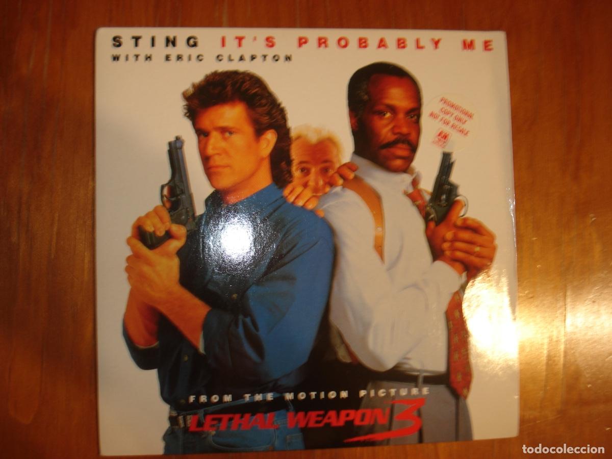 Discos de vinilo: Sting (con Eric Clapton) Its probably me single UK (Lethal Weapon 3) - Foto 1