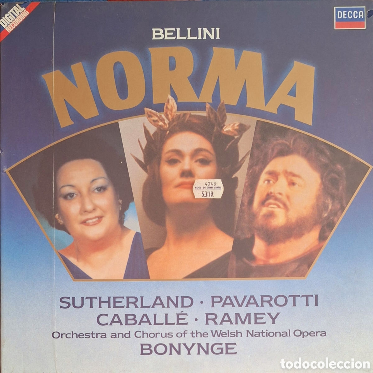 Discos de vinilo: Caja precintada Norma. Bellini. Dtor: Bonynge - Foto 1