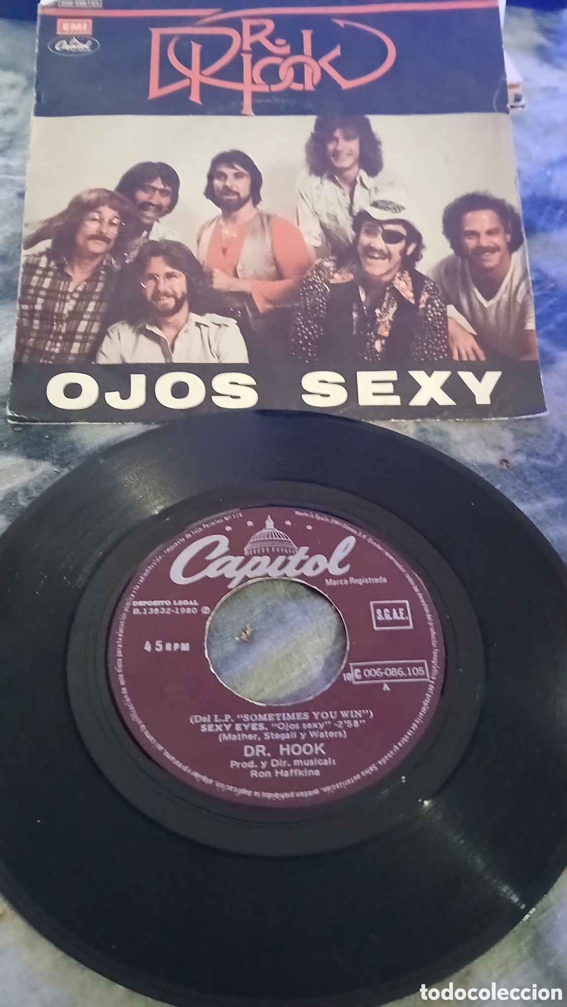 Disques de vinyle: SR.HOOK- OJOS SEXY- SINGLE- EMI/SPAIN- KSA