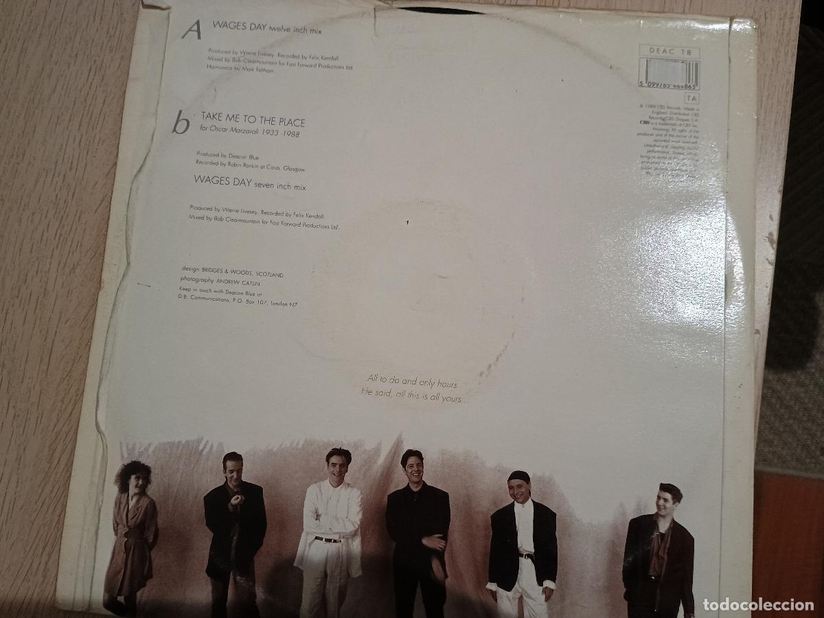 Discos de vinilo: deacon blue wages day 1989 Synth-pop - Foto 2