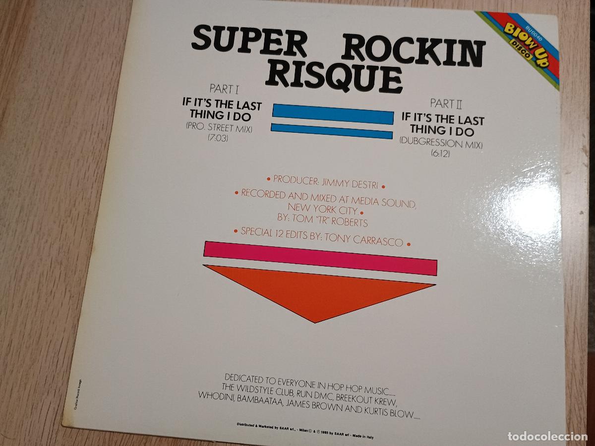 Discos de vinilo: Super Rockin Risque &ndash; If Its The Last Thing I Do 1985 - Foto 3