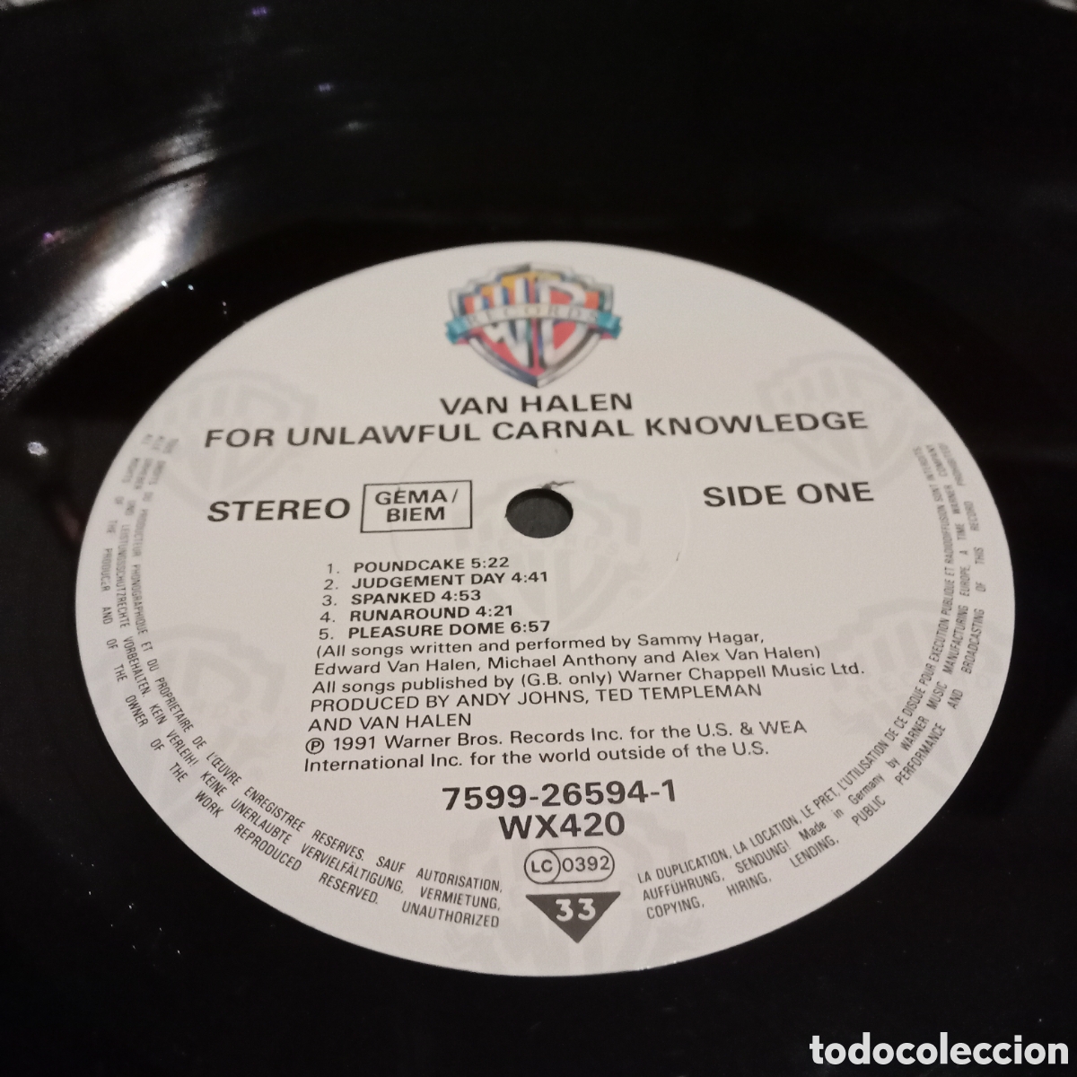 Discos de vinilo: VAN HALEN - FOR UNLAWFUL CARNAL KNOWLEDGE - LP - Foto 6
