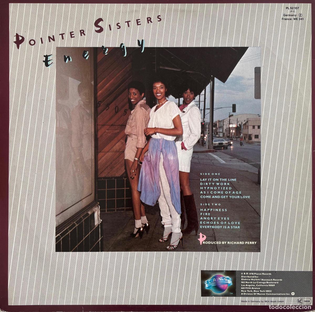 Discos de vinilo: POINTER SISTERS. ENERGY. LP ORIGINAL ALEMANIA CON LIBRETO - Foto 2