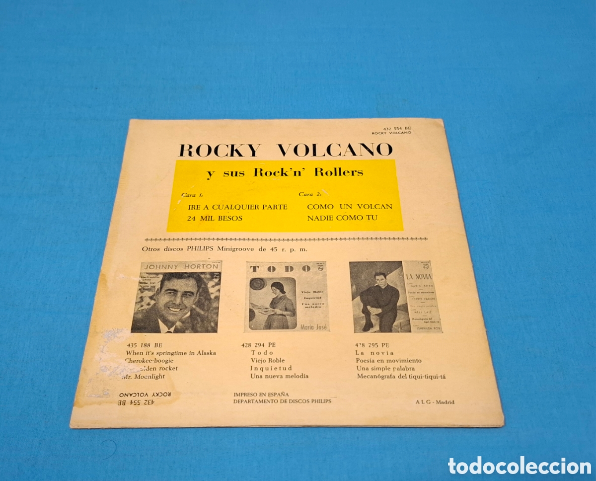 Discos de vinilo: ROCKY VOLCANO Y SUS ROCK,N ROLLERS - COMO UN VOLC&Aacute;N - Foto 2