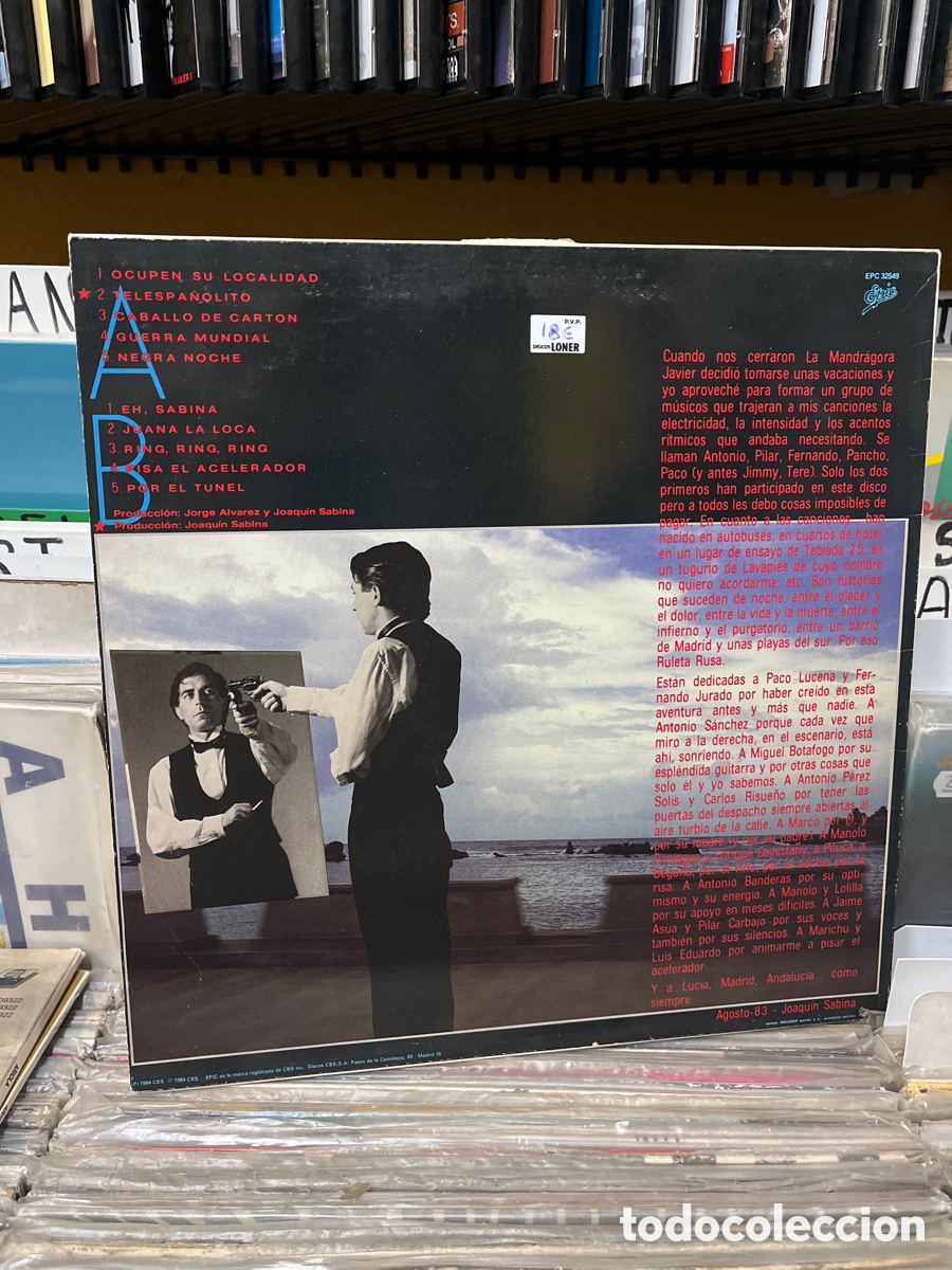 Discos de vinilo: Joaquin sabina ruleta rusa - Foto 2