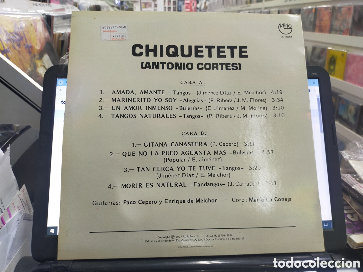 Discos de vinilo: Chiquetete LP mirlo 1984 - Foto 2