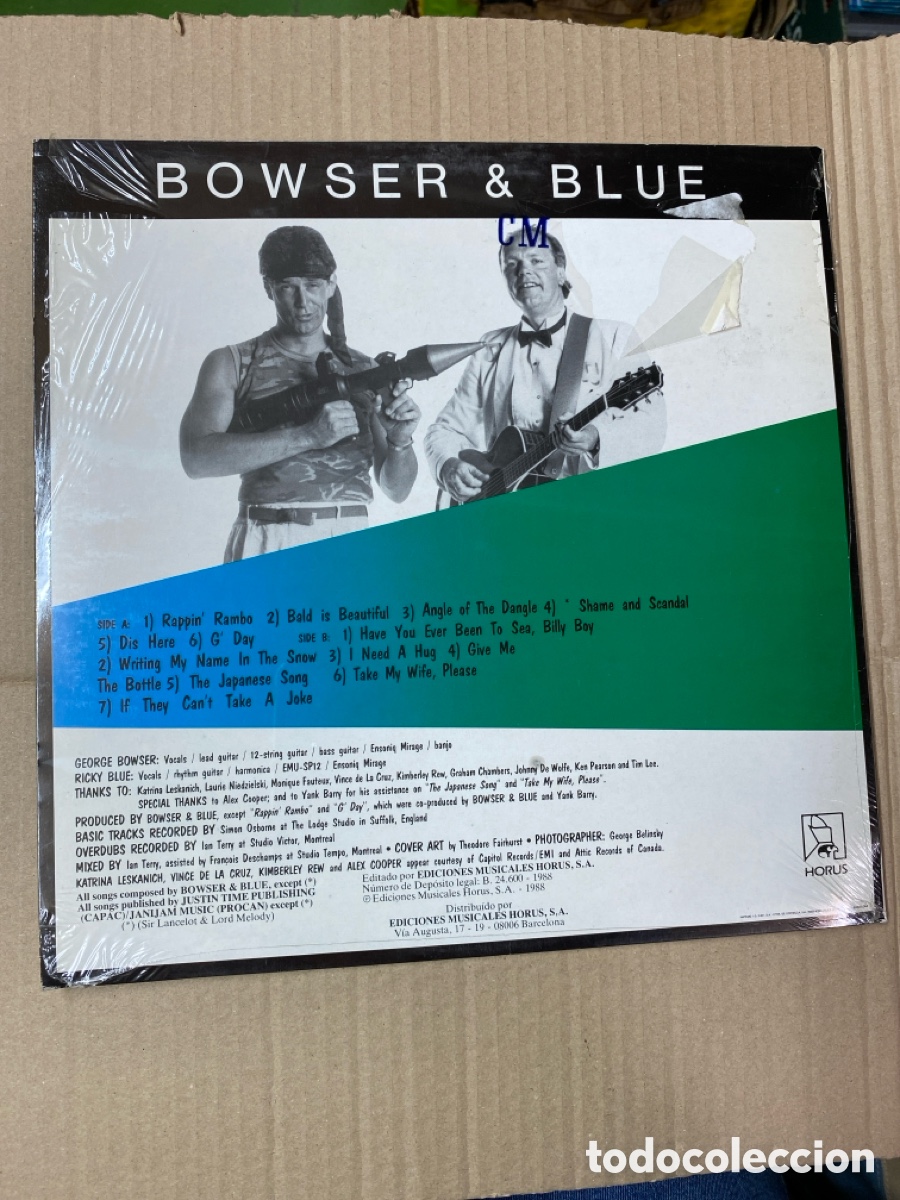 Discos de vinilo: LP BOWSER & BLUE. Incluye RAPPIN&rsquo; RAMBO. - Foto 2