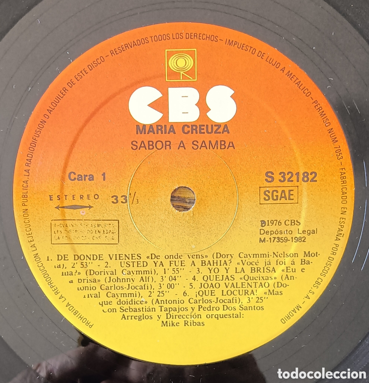 Discos de vinilo: Mar&iacute;a Creuza - Sabor a Samba - Foto 3