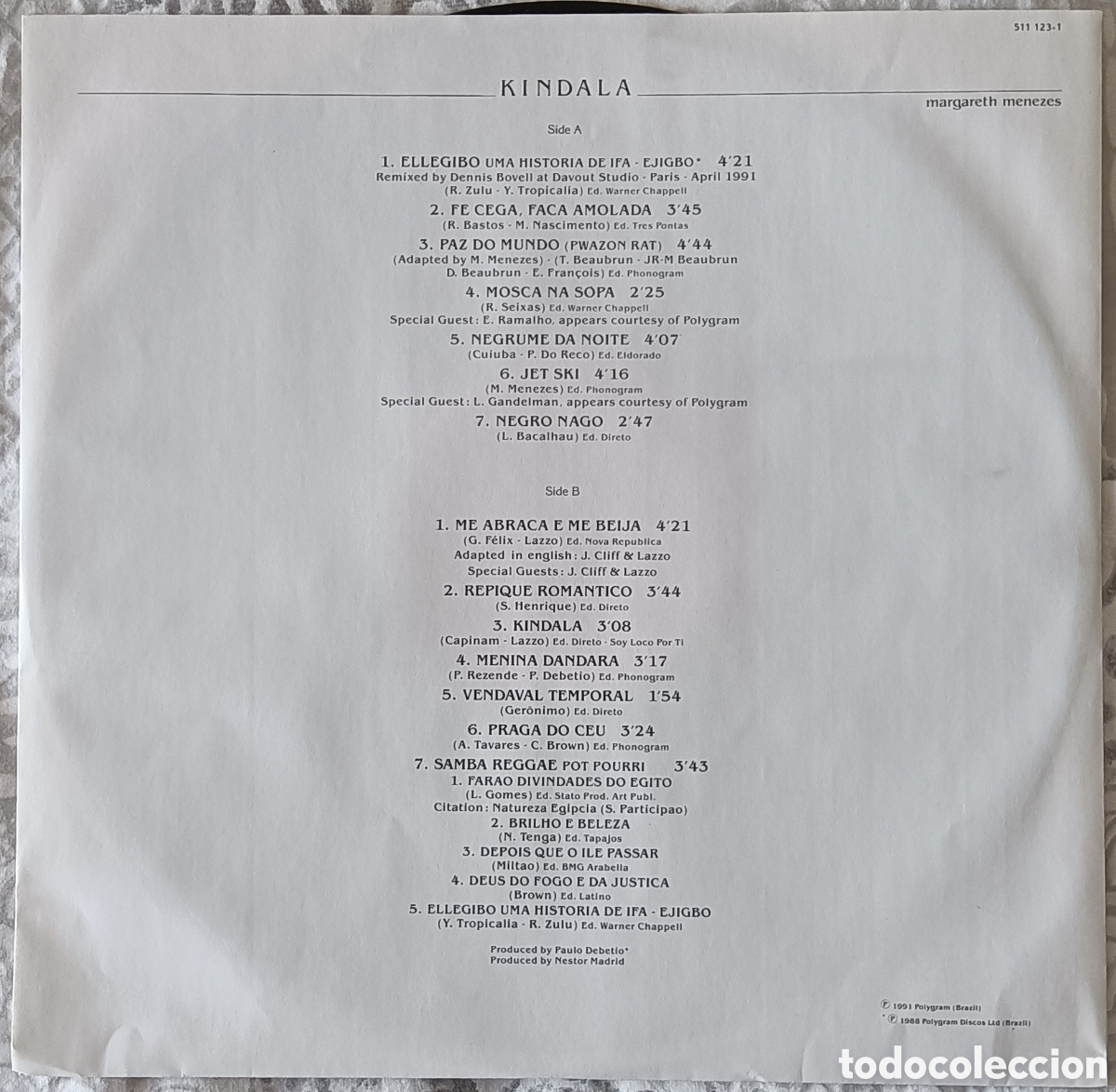 Discos de vinilo: Margareth Menezes - Kindala - Foto 3