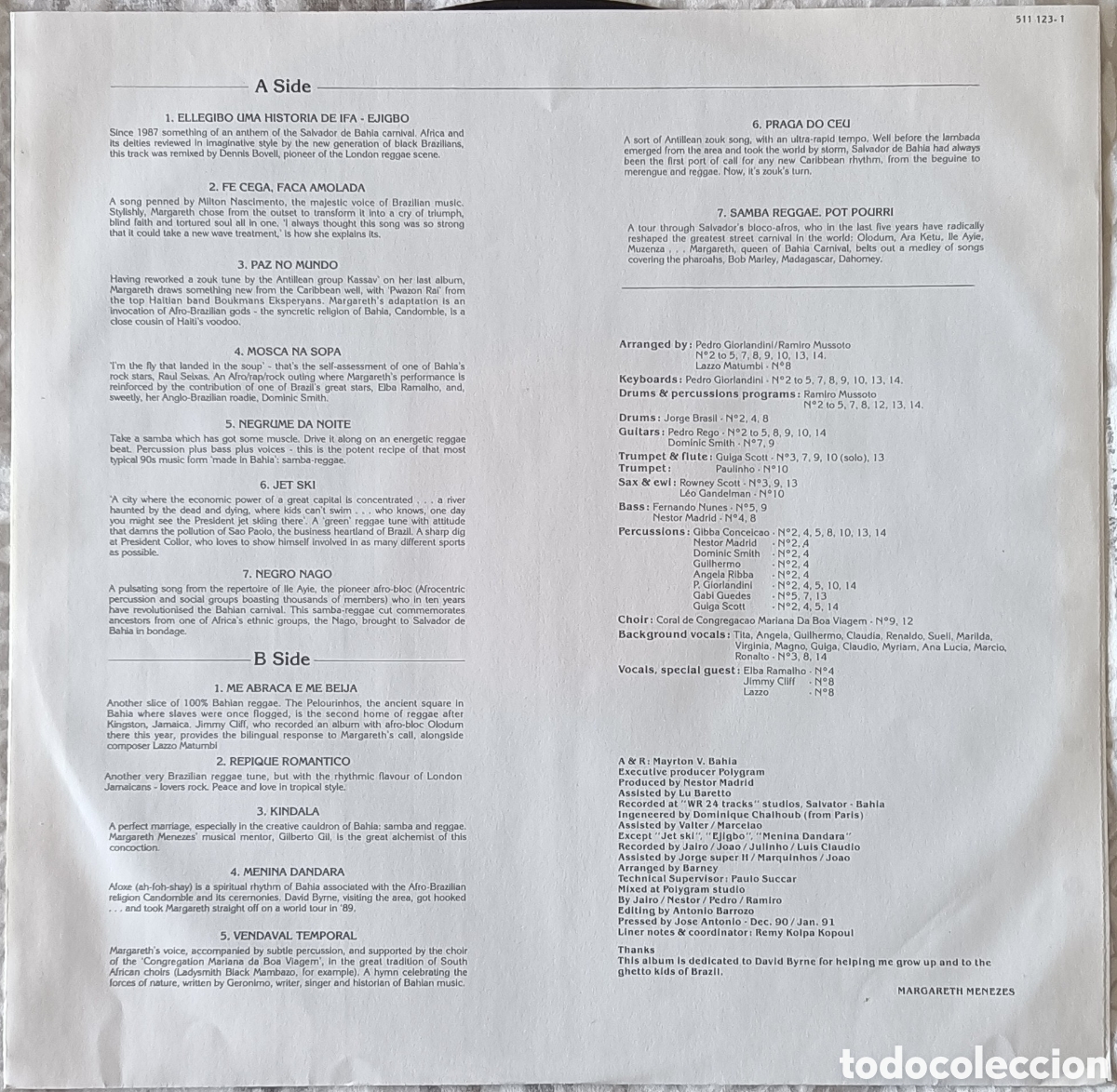 Discos de vinilo: Margareth Menezes - Kindala - Foto 4