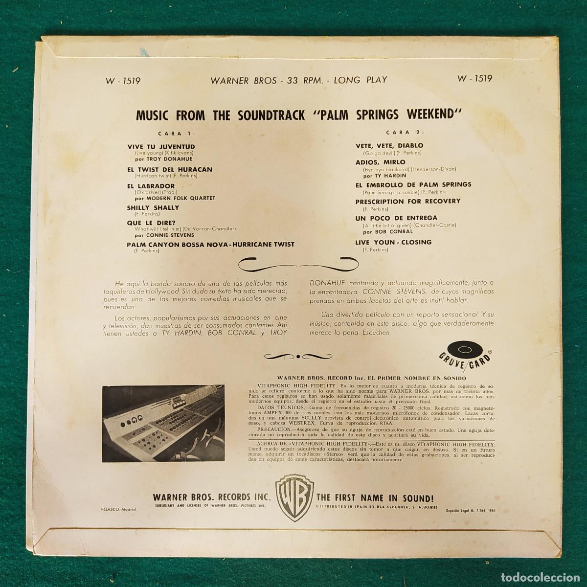 Discos de vinilo: Palm Springs Weekend - Foto 2