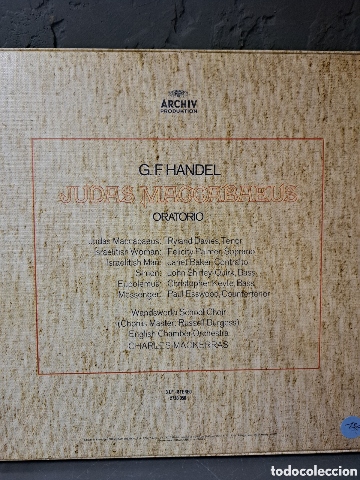 Discos de vinilo: G.H. Handel. Judas Maccabaeus - Foto 2