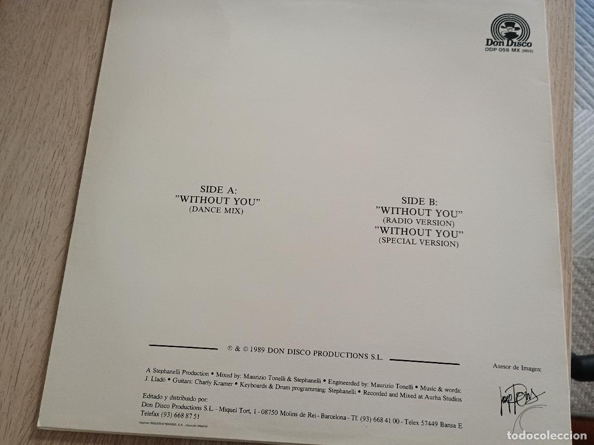 Discos de vinilo: Pat & Bel &ndash; Without You 1989 - Foto 4