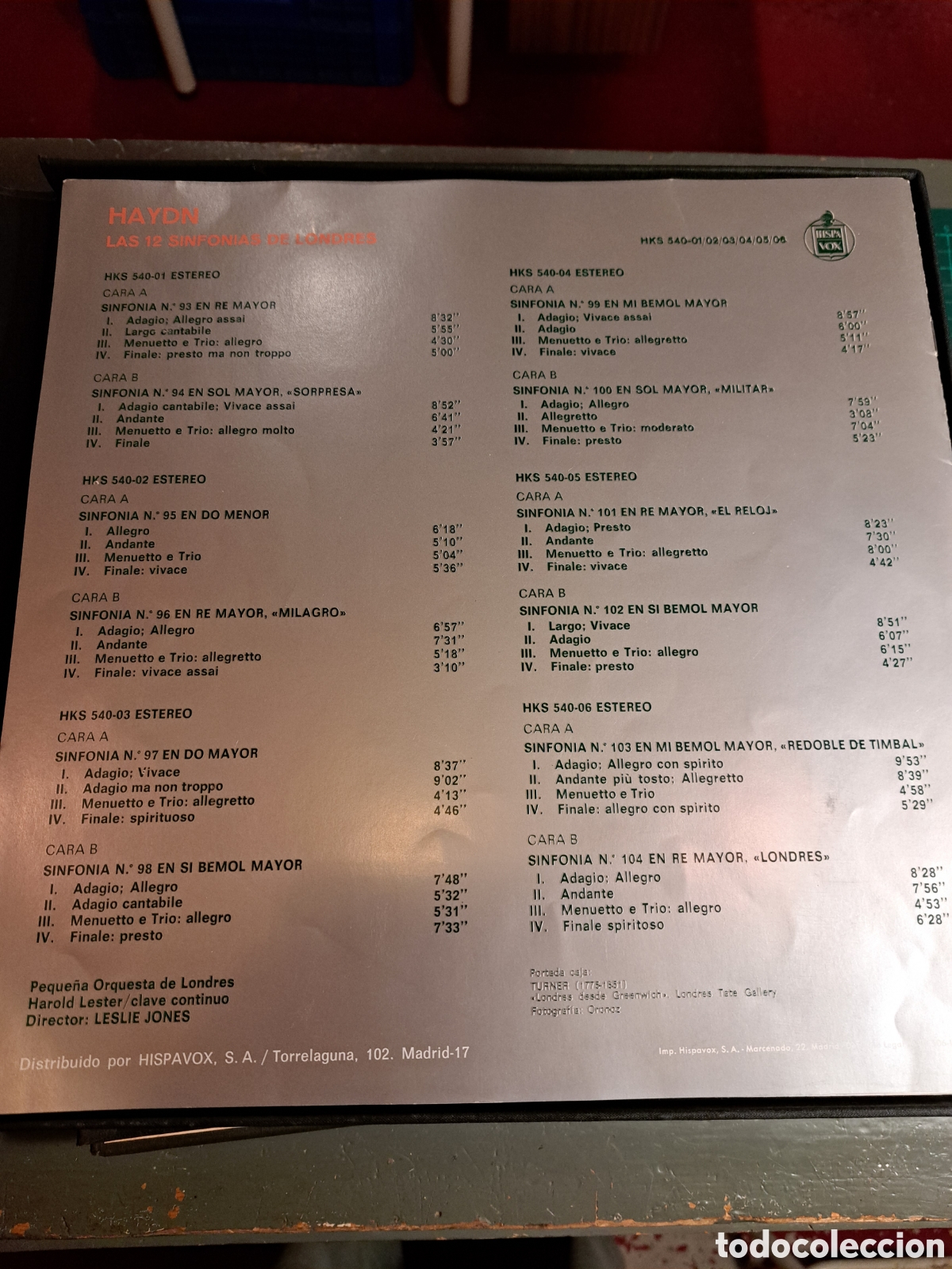 Discos de vinilo: Haydn. Las doce sinfon&iacute;as de Londres - Foto 2