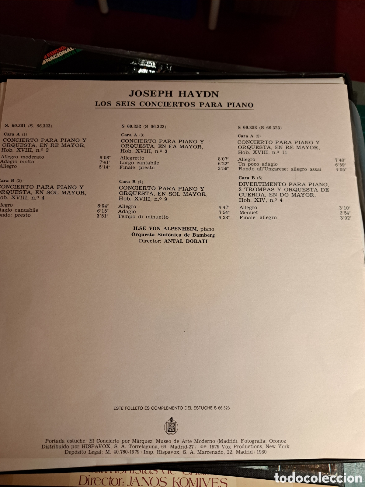Discos de vinilo: Haydn. Los 6 conciertos para piano y orquesta - Foto 2
