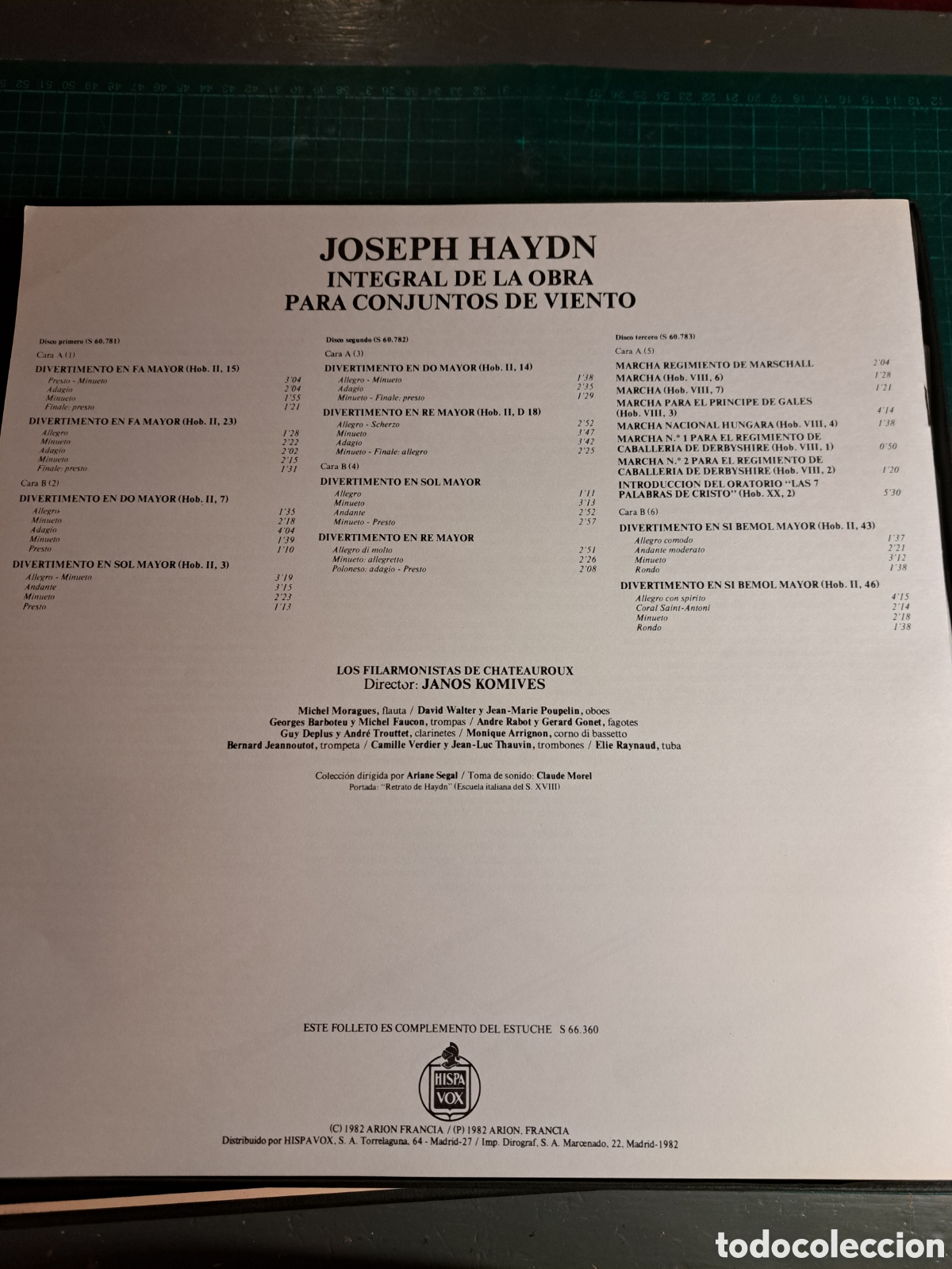 Discos de vinilo: Haydn. Integral de la obra para conjuntos de viento - Foto 2