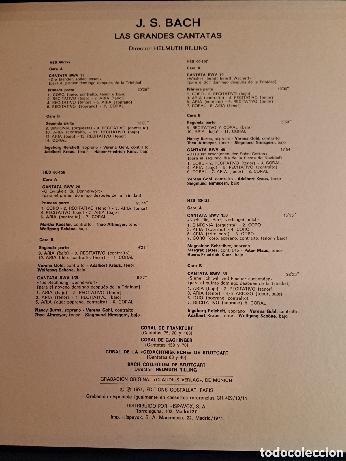 Discos de vinilo: Bach. Las grandes cantatas - Foto 2