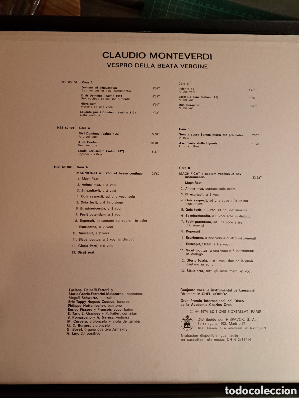 Discos de vinilo: Monteverdi. Vespro della Beata Vergine - Foto 2