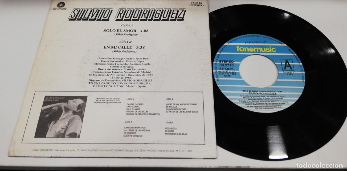 Discos de vinilo: SCO22-Silvio Rodr&iacute;guez - Solo El Amor (7&rdquo;, Single) - Foto 2
