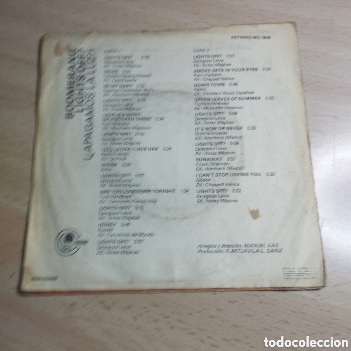 Discos de vinilo: Single 7&rdquo; Boomerang 1978. Varios - Foto 2
