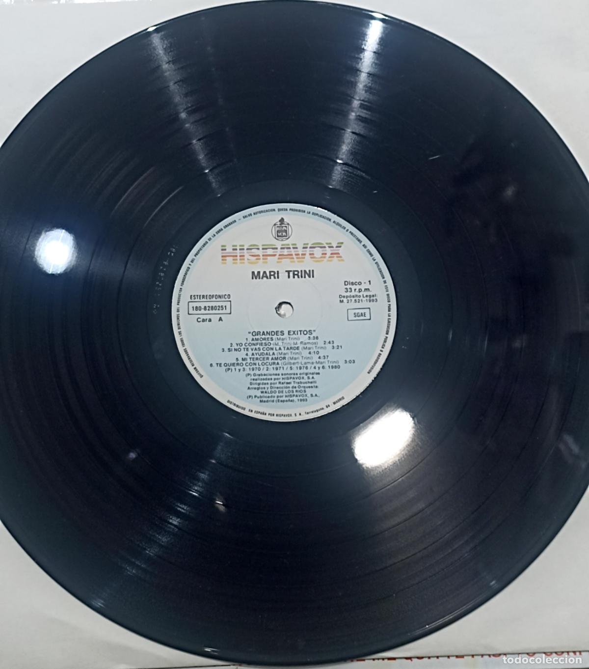 Discos de vinilo: MARI TRINI - SUS GRANDES &Eacute;XITOS - DOBLE LP - HISPAVOX 1993 - Foto 3