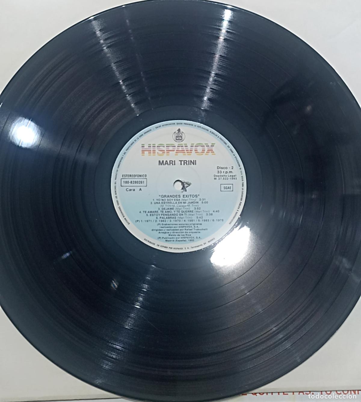 Discos de vinilo: MARI TRINI - SUS GRANDES &Eacute;XITOS - DOBLE LP - HISPAVOX 1993 - Foto 5