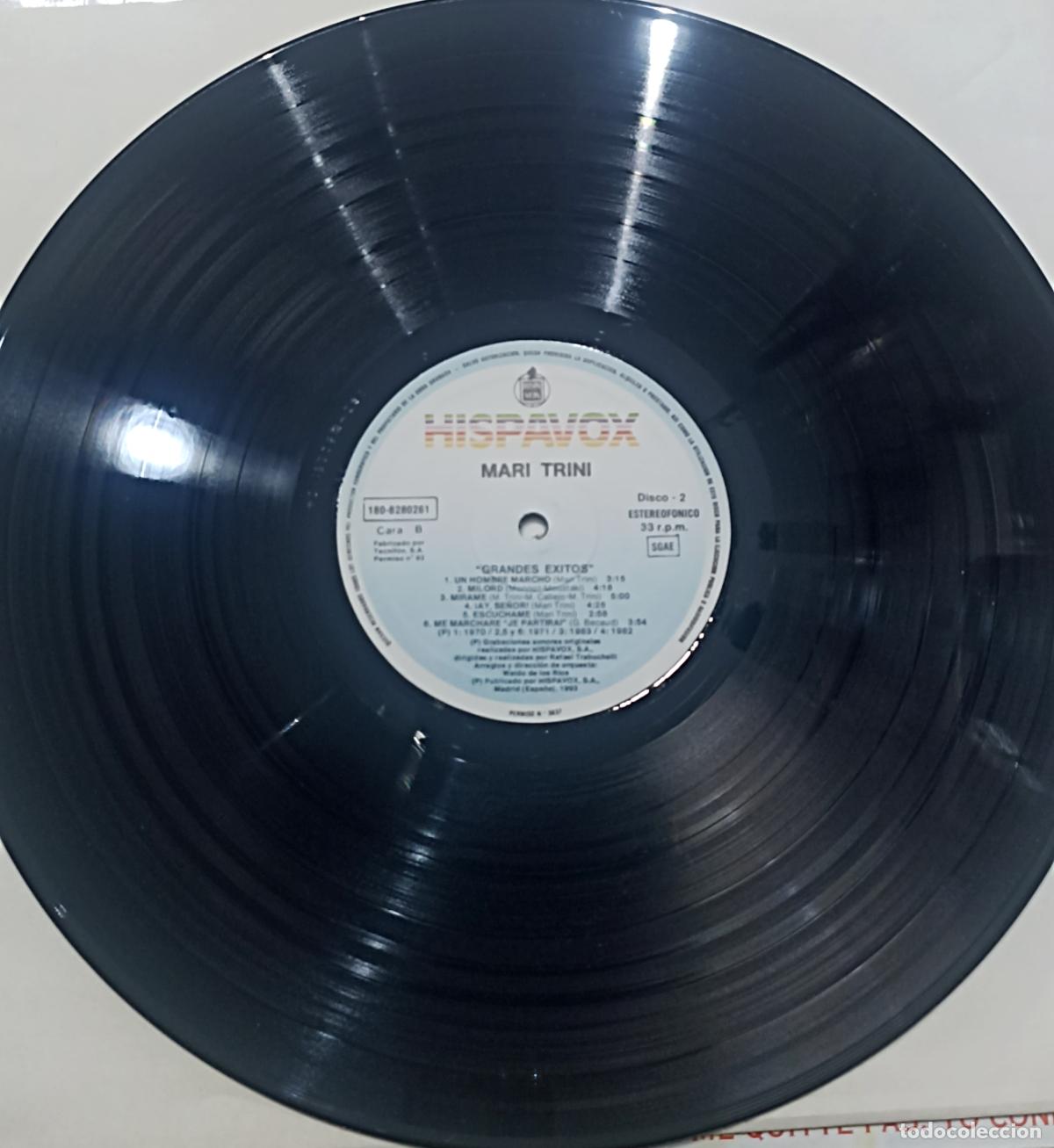 Discos de vinilo: MARI TRINI - SUS GRANDES &Eacute;XITOS - DOBLE LP - HISPAVOX 1993 - Foto 6