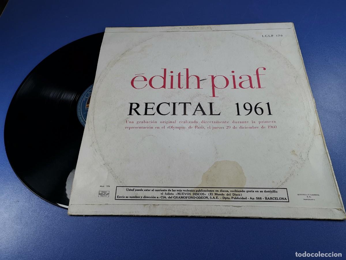 Discos de vinilo: LP. &Eacute;dith Piaf &ndash; Recital 1961 - Foto 9