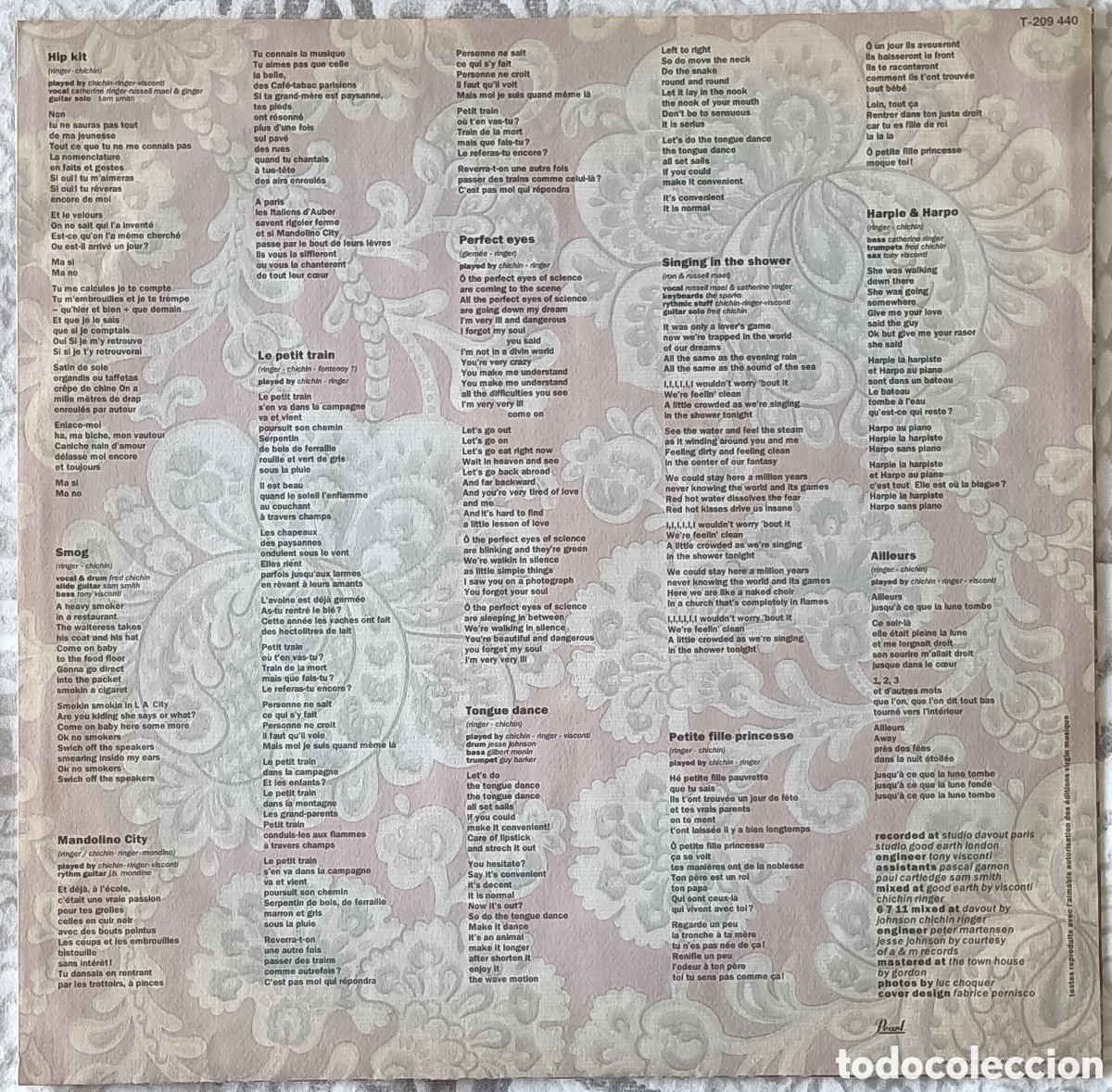 Discos de vinilo: Les Rita Mitsouko, 1988 - Marc and Robert - Foto 4