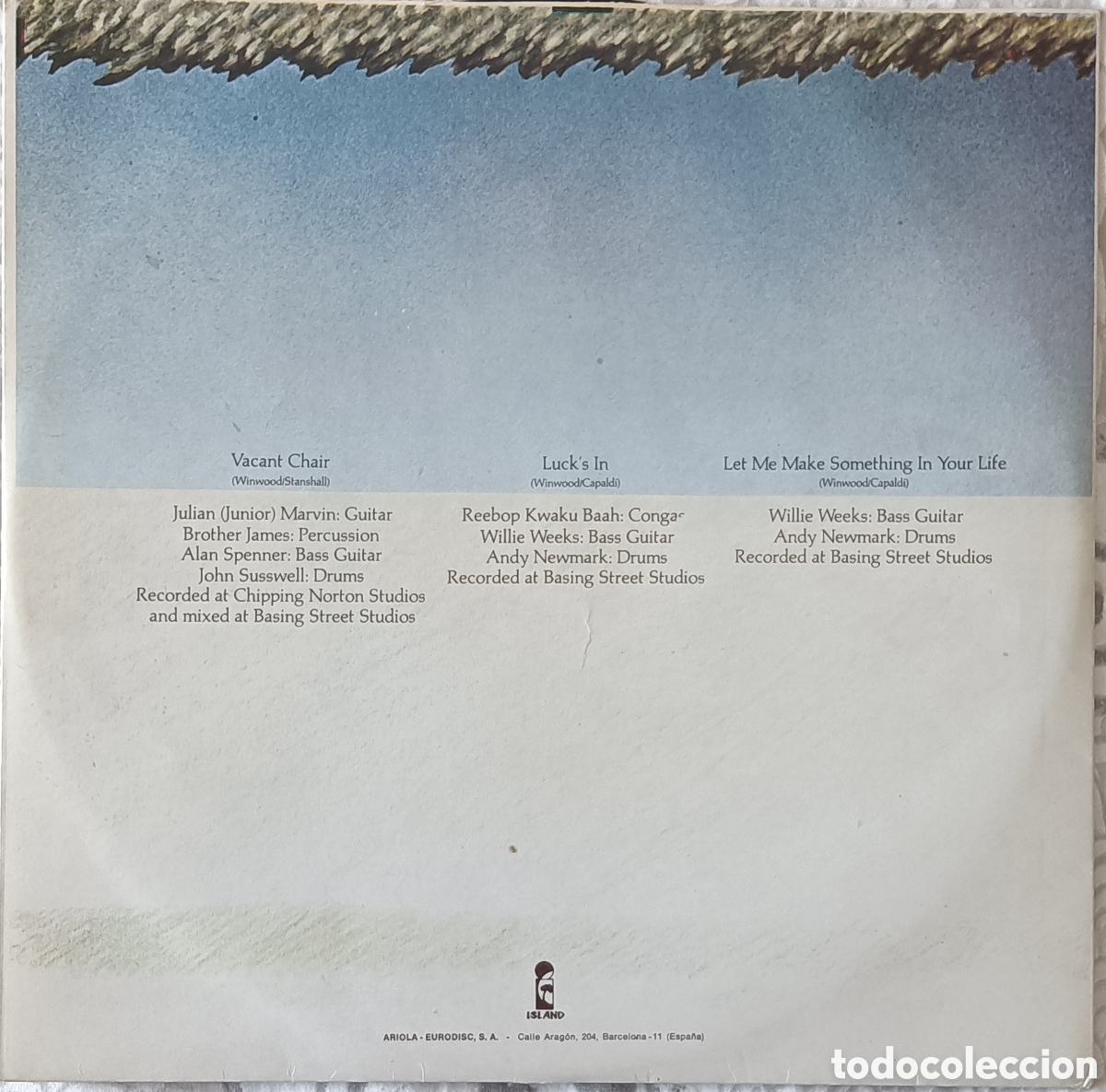 Discos de vinilo: Steve Winwood - Island, 1977 - Foto 3