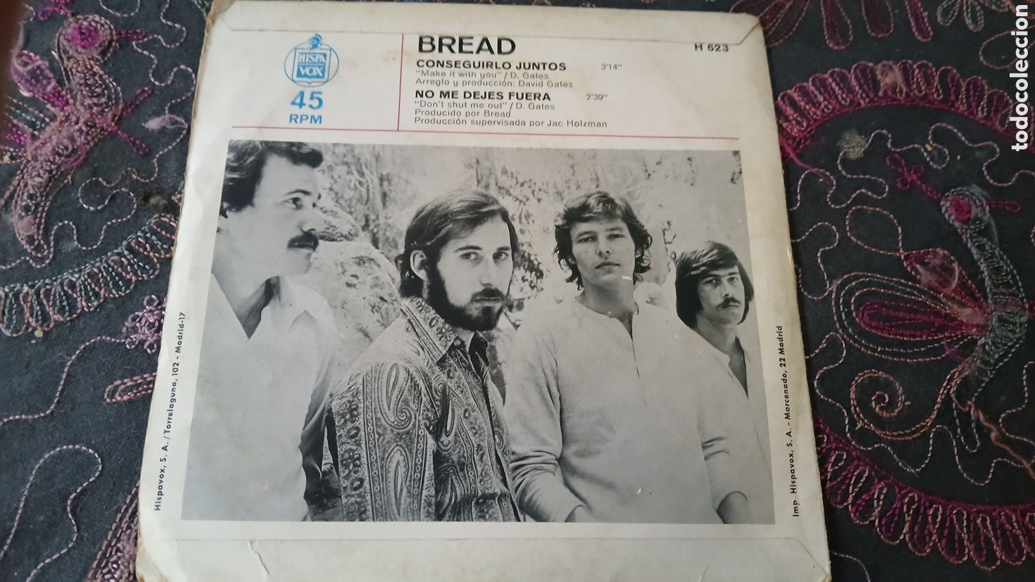 Discos de vinilo: BREAD- MAKE IT WGITH YOU- SINGLE- ELEKTRA/ SPAIN- KSA - Foto 2