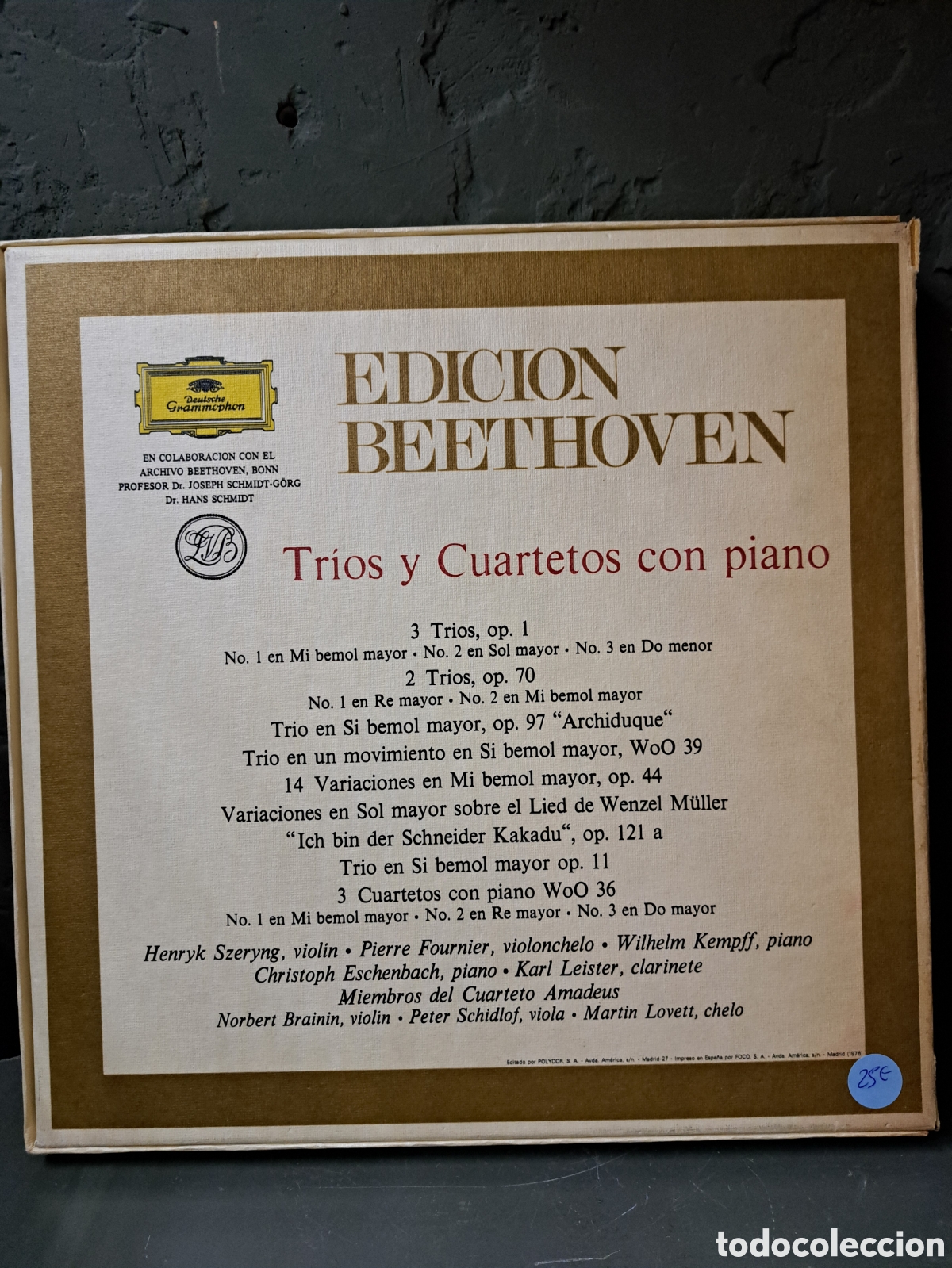 Discos de vinilo: Beethoven. Trios y cuartetos con piano - Foto 2