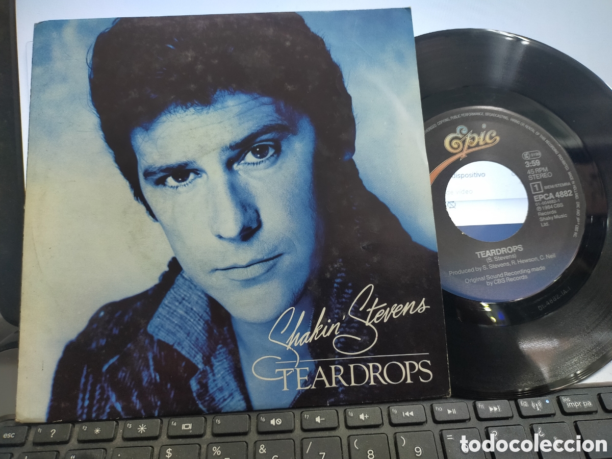 Discos de vinilo: Shakin Stevens single teardrops Holanda 1984 - Foto 1