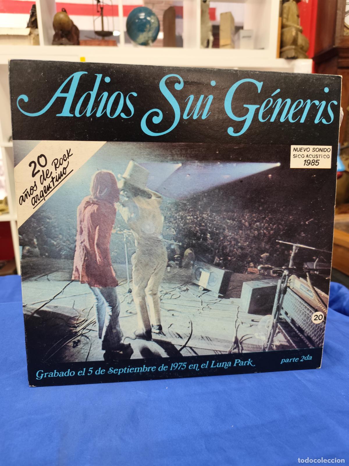Discos de vinilo: Sui Generis (4) &lrm;&ndash; Adios Sui G&eacute;neris, Parte 2da - Foto 1