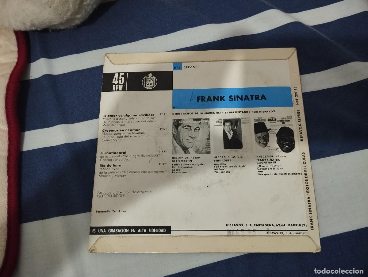 Discos de vinilo: FRANK SINATRA - EXITOS DE PELICULAS - DISCO VINILO 7&rdquo; SINGLE - Foto 2