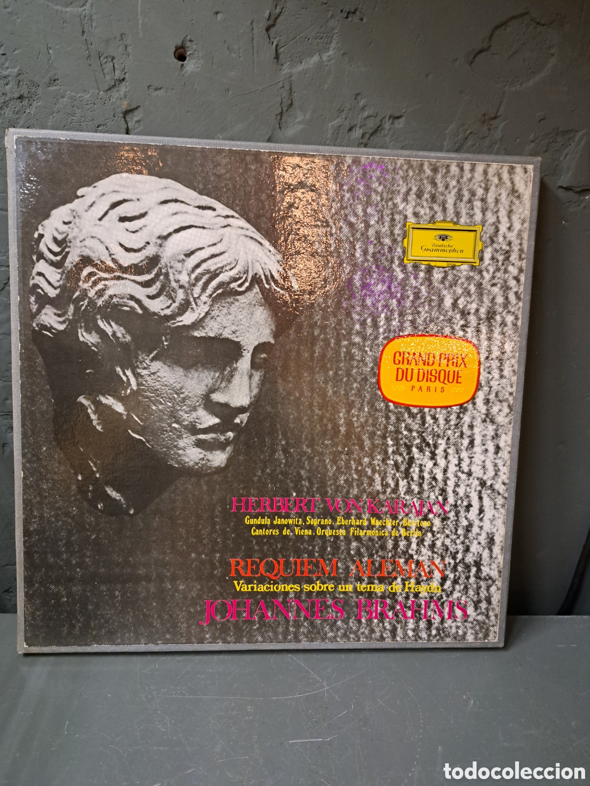 Discos de vinilo: Brahms. R&eacute;quiem alem&aacute;n. Karajan - Foto 1