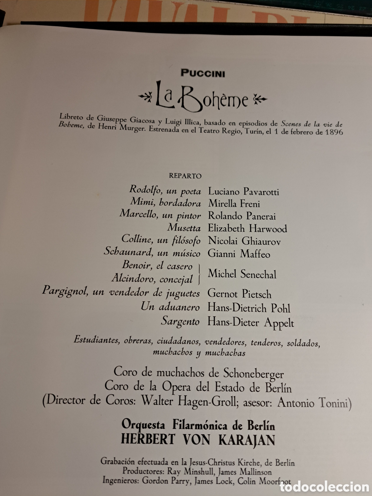 Discos de vinilo: La Boheme. Puccini. Filarmonica Berl&iacute;n - Foto 2