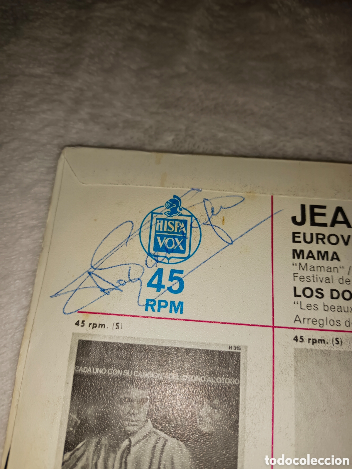 Discos de vinilo: Single vinilo Eurovision 69 - Jean Jacques - Mama - Versi&oacute;n original en franc&eacute;s. - Foto 3