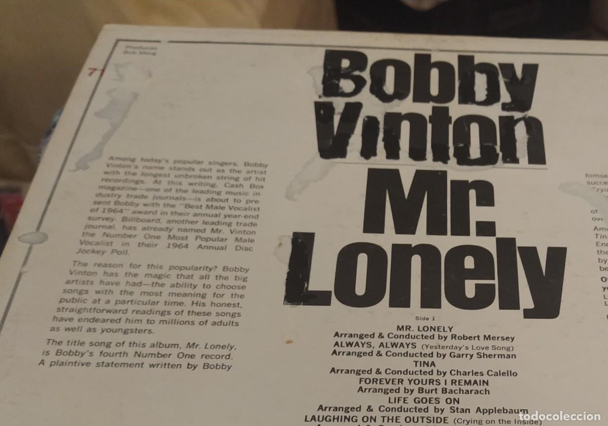 Discos de vinilo: Bobby Vinton lp Mr. Lonely Epic USA - Foto 3