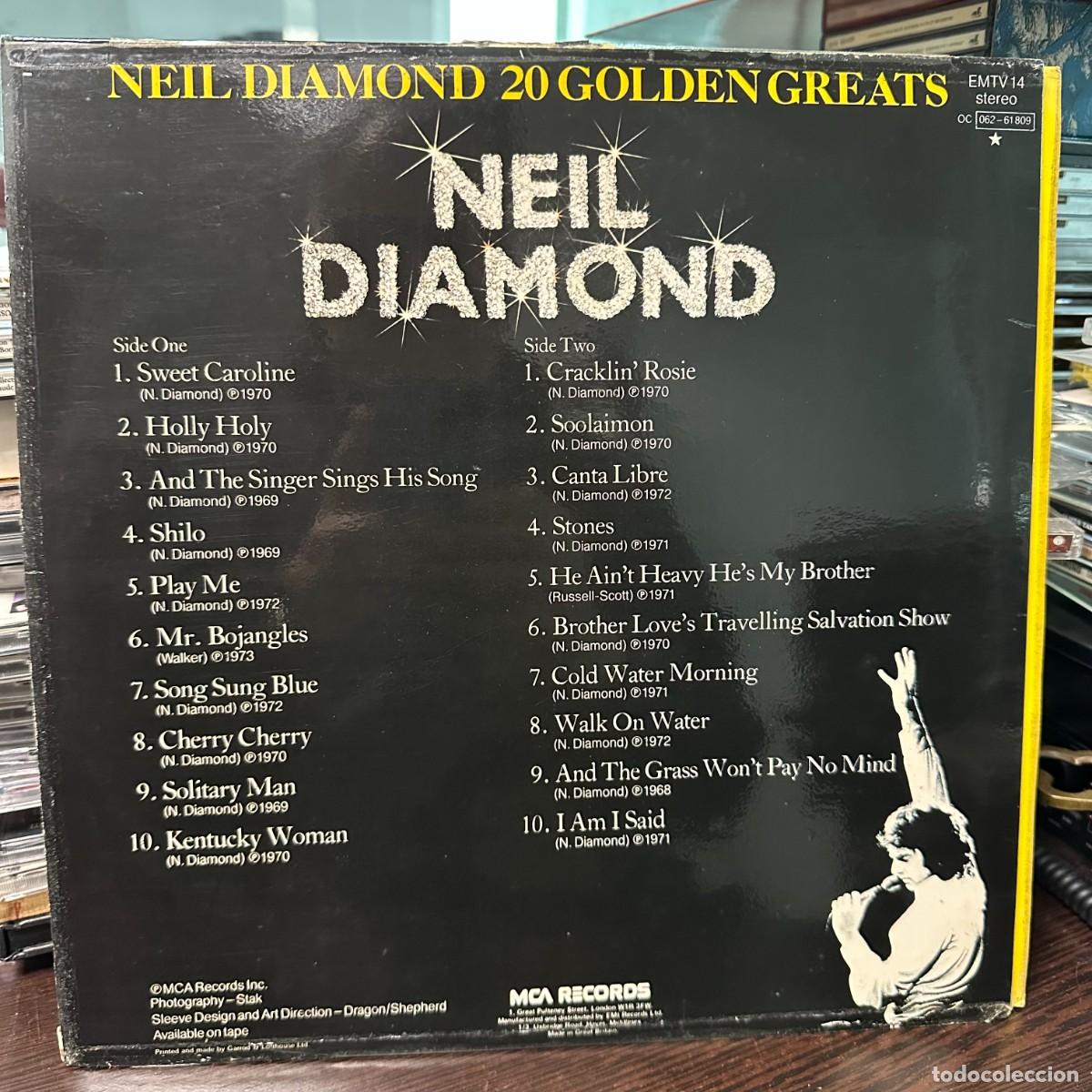 Discos de vinilo: Neil Diamond - 20 Golden Greats (LP) - Foto 2