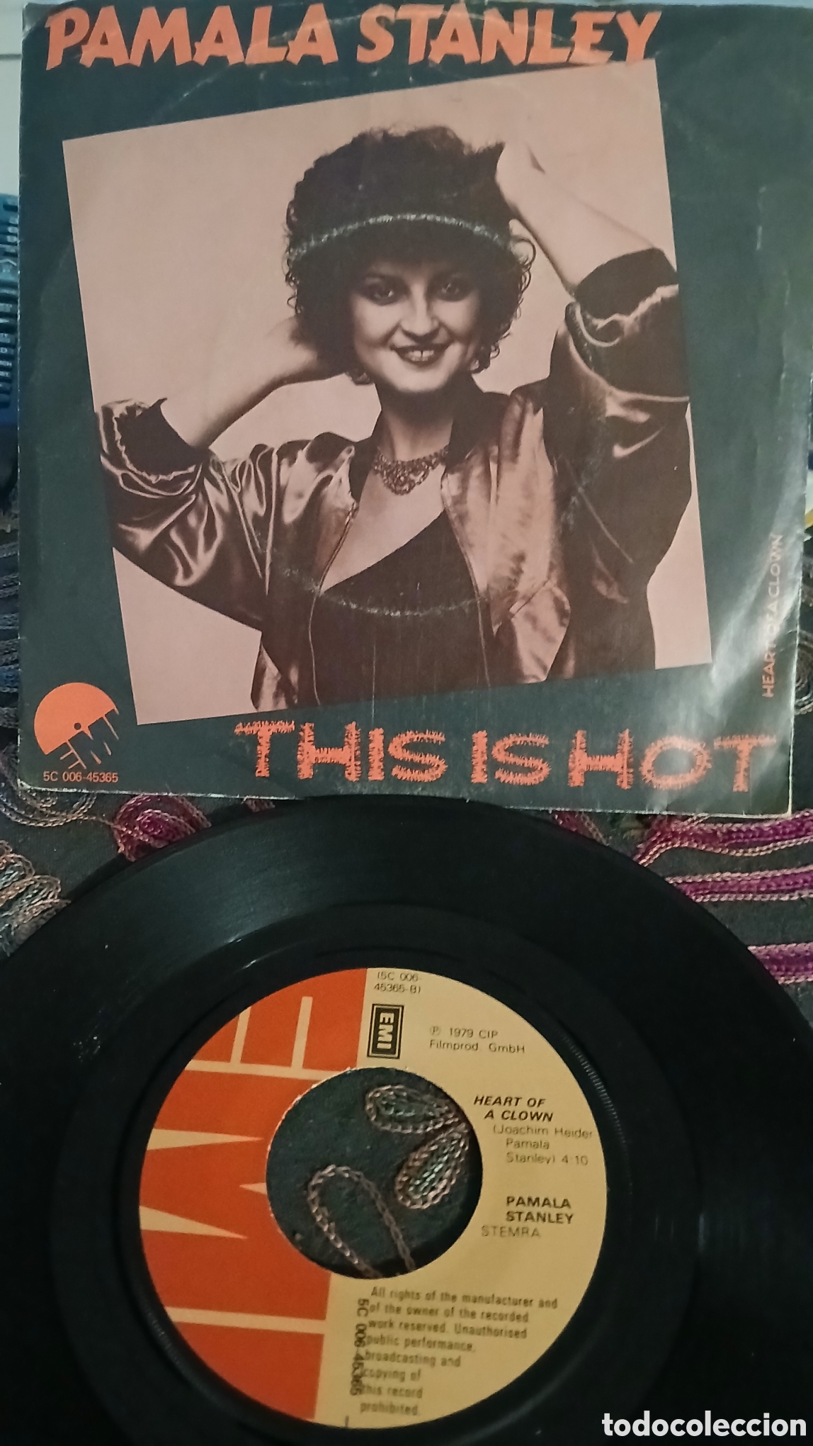 Discos de vinilo: PAMALA STANLEY- THIS IS HOT- SINGLE- EMI/NETHERLANDS- KSA - Foto 3