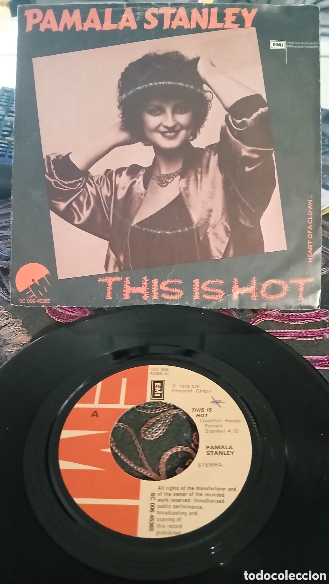 Discos de vinilo: PAMALA STANLEY- THIS IS HOT- SINGLE- EMI/NETHERLANDS- KSA - Foto 2