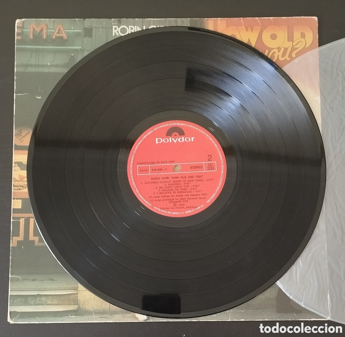 Discos de vinilo: DISCO, LP ROBIN GIBB. HOW OLD ARE YOU. 1983 - Foto 2