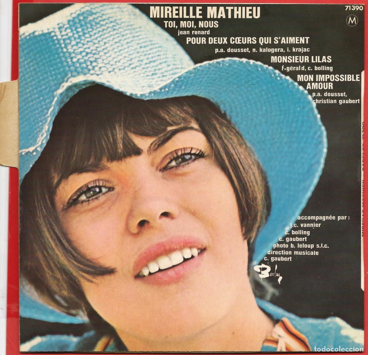 Discos de vinilo: Mireille Mathieu : &rdquo; Mon amour impossible &rdquo; - Vinilo 45 rpm - Foto 2