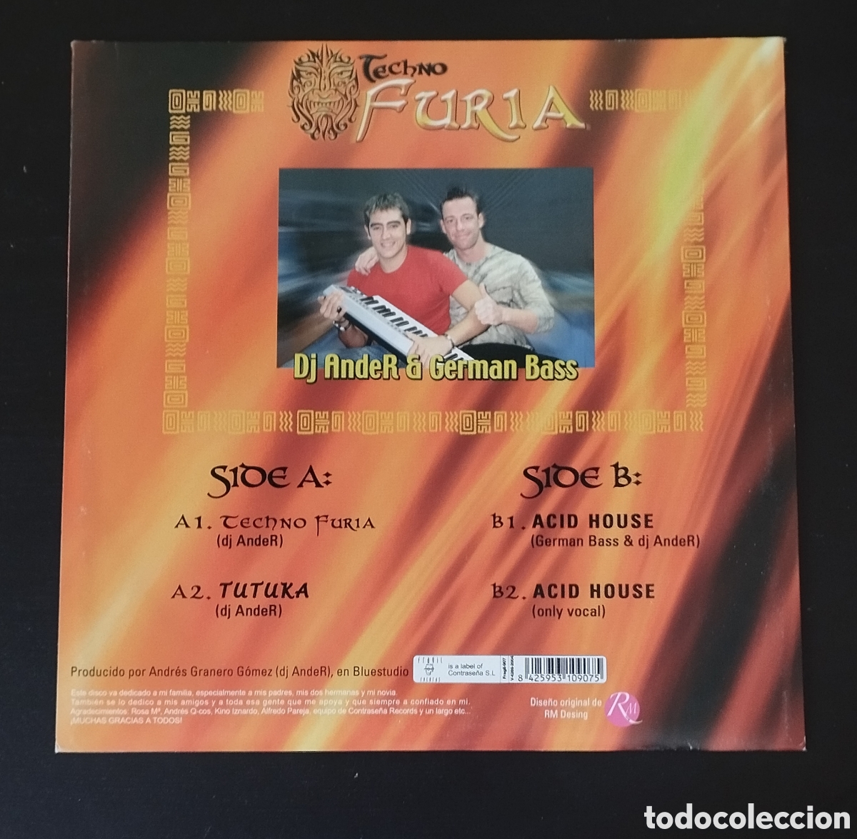 Discos de vinilo: DISCO TECHNO FURIA. DJ ANDER & GERMAN BASS. - Foto 2