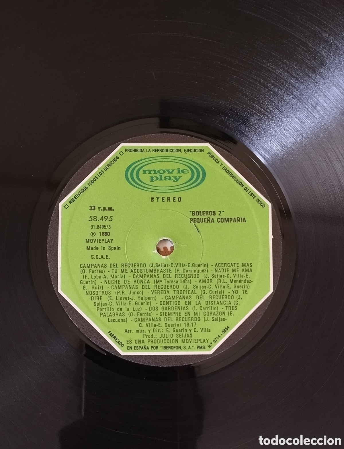 Discos de vinilo: LP. BOLEROS 2. PEQUE&Ntilde;A COMPA&Ntilde;&Iacute;A. CHA CHA CHAS - Foto 4