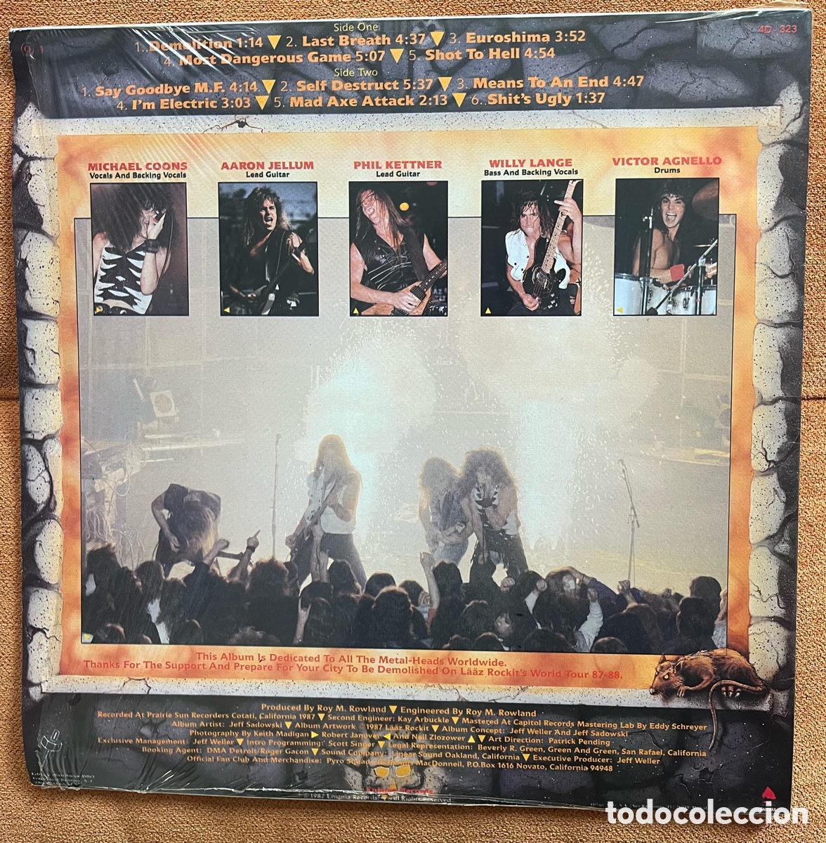 Discos de vinilo: Vinilo Laaz Rockit. 1987. Know your enemy - Foto 2