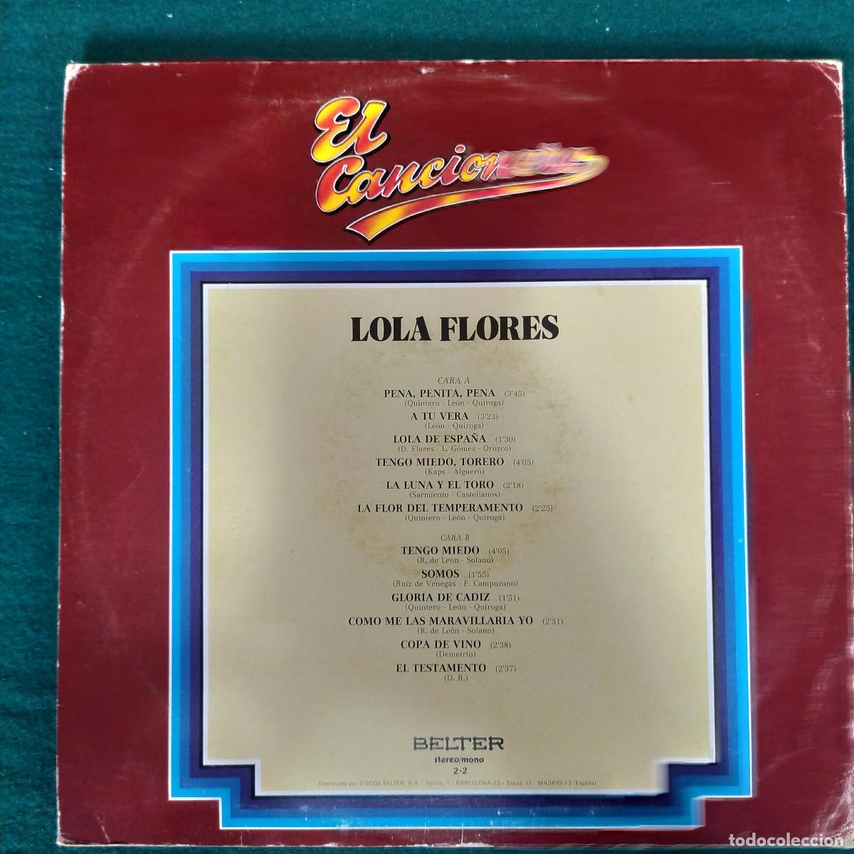 Discos de vinilo: Lola Flores &ndash; El Cancionero - Foto 2