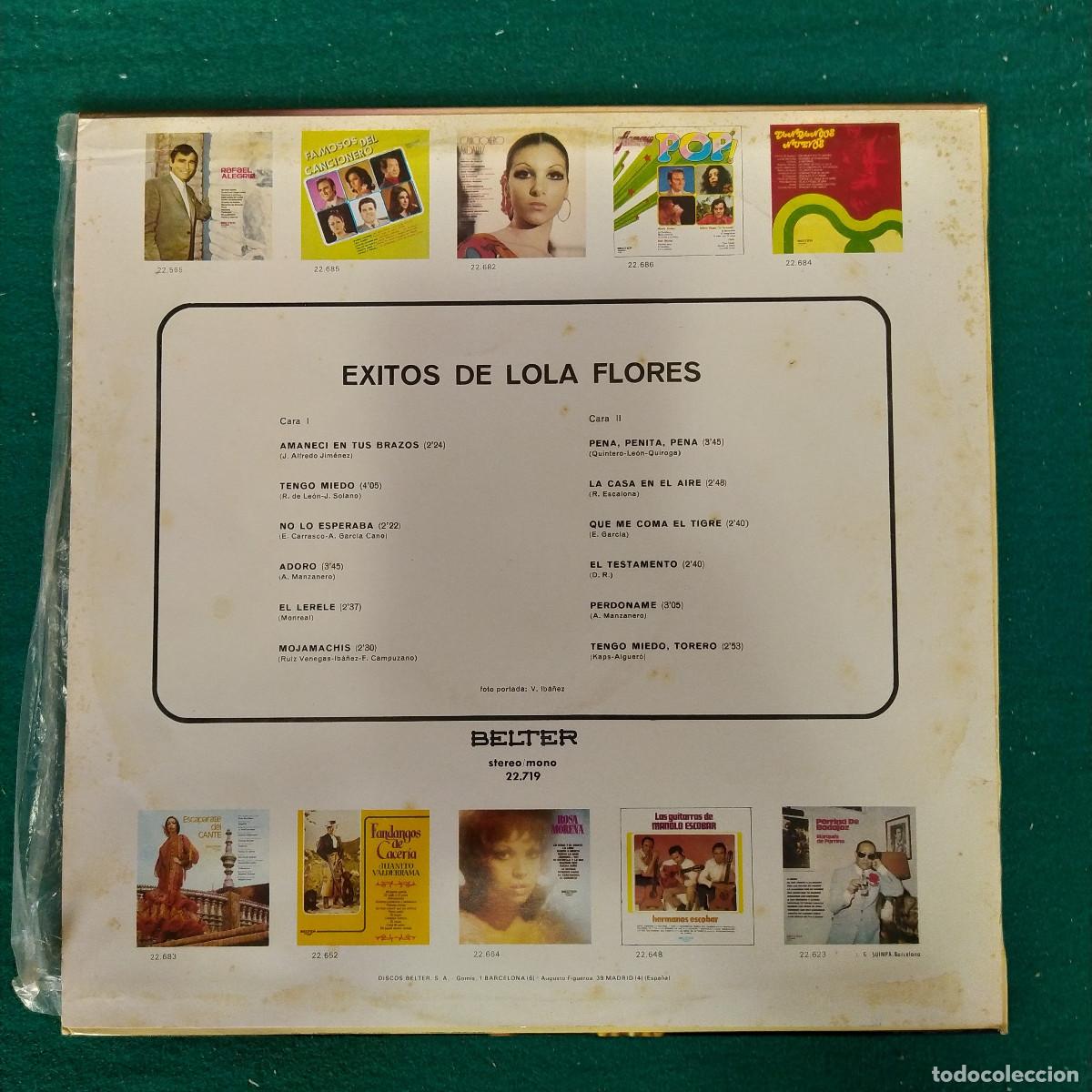 Discos de vinilo: Lola Flores &ndash; &Eacute;xitos De Lola Flores - Foto 2