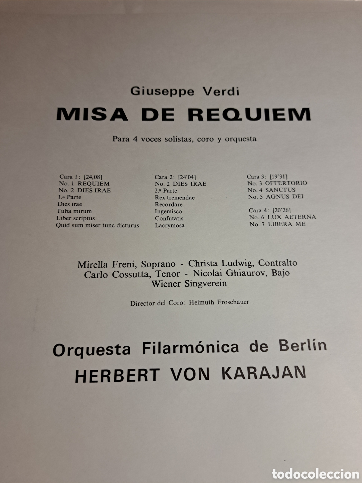Discos de vinilo: Verdi. Misa de Requiem - Foto 2